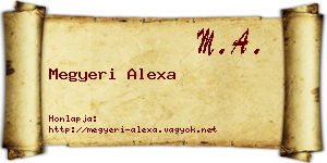 Megyeri Alexa névjegykártya